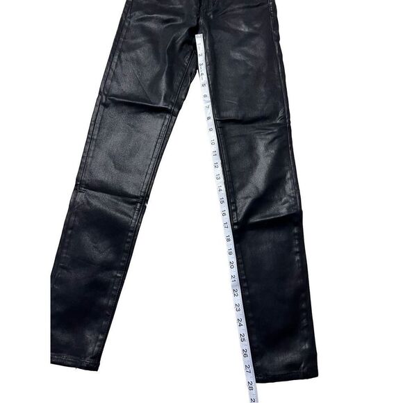 Joe's Jeans The Charlie Women's High Rise Skinny Ankle Coated Jeans In Black Siz - Picture 2 of 7